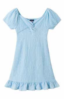 Andy & Evan Kids' Twist Front Puff Sleeve Dress