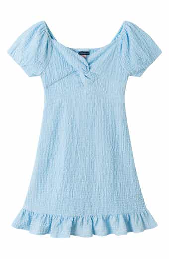 Kids' Twist Front Puff Sleeve Dress