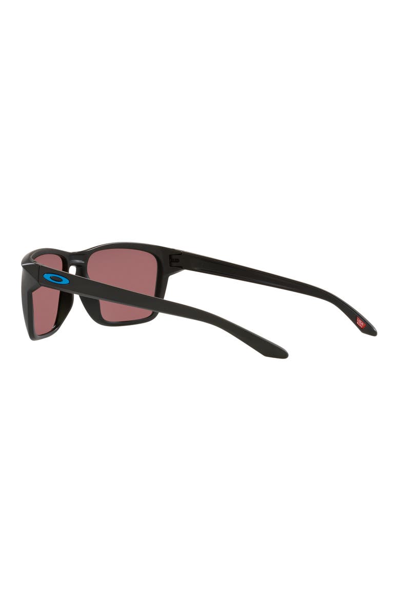 Sylas 60mm Prizm™ Polarized Rectangular Sunglasses, Alternate, color, MATTE BLACK