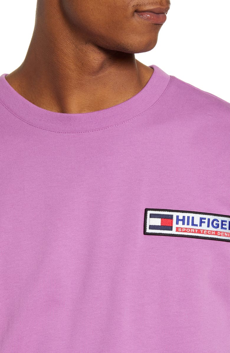 TOMMY JEANS TJM Sport Tech Logo Patch T-Shirt, Alternate, color, 