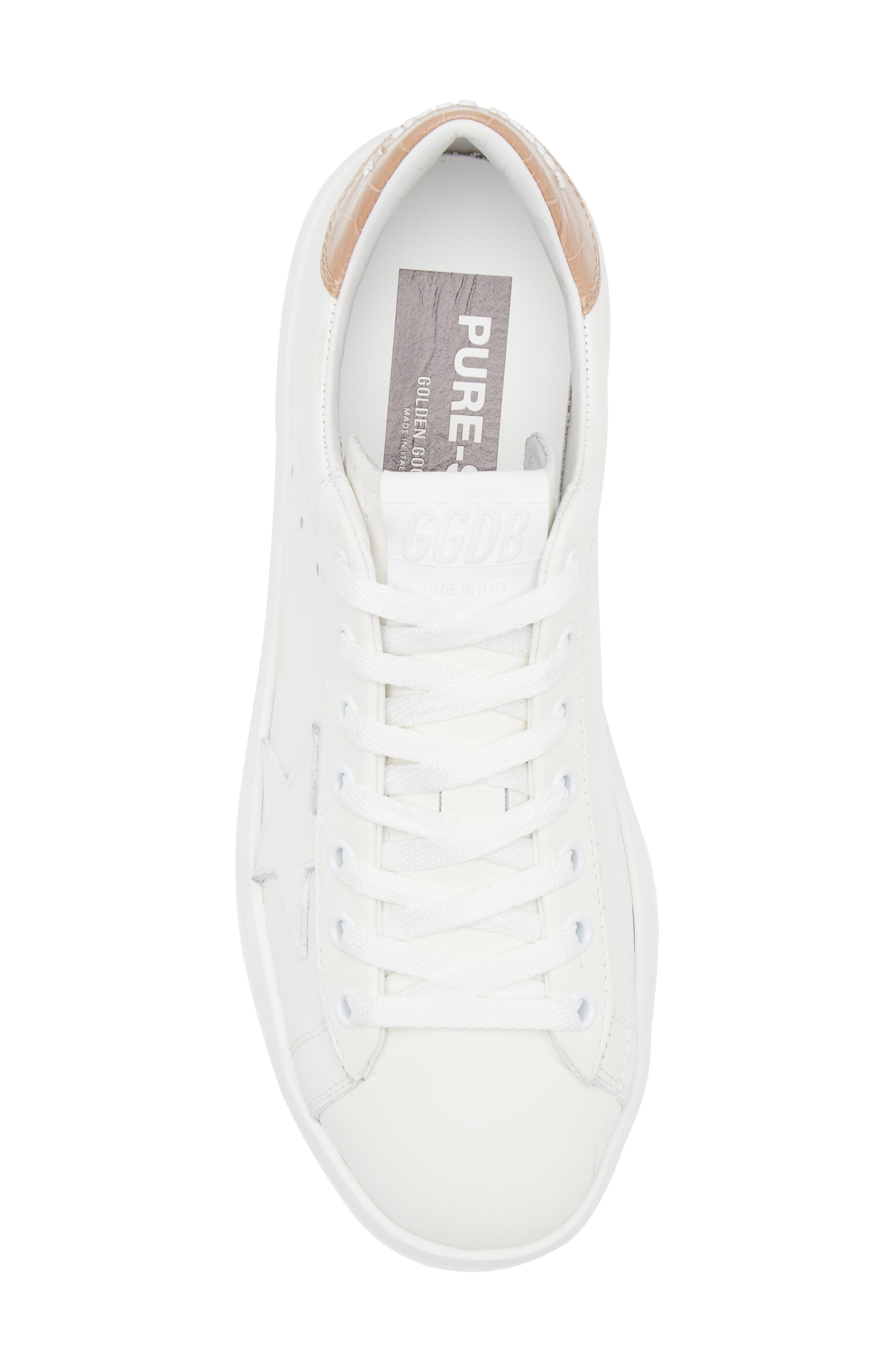 Golden Goose Purestar Sneaker, Alternate, color, Optic White / Champagne Beige