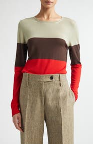 FERRAGAMO Colorblock Virgin Wool Sweater