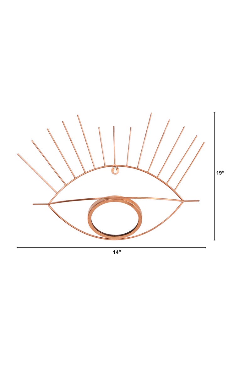 NEARLY NATURAL 19-in Gold Metal Eye Wall Mirror, Alternate, color, Gold