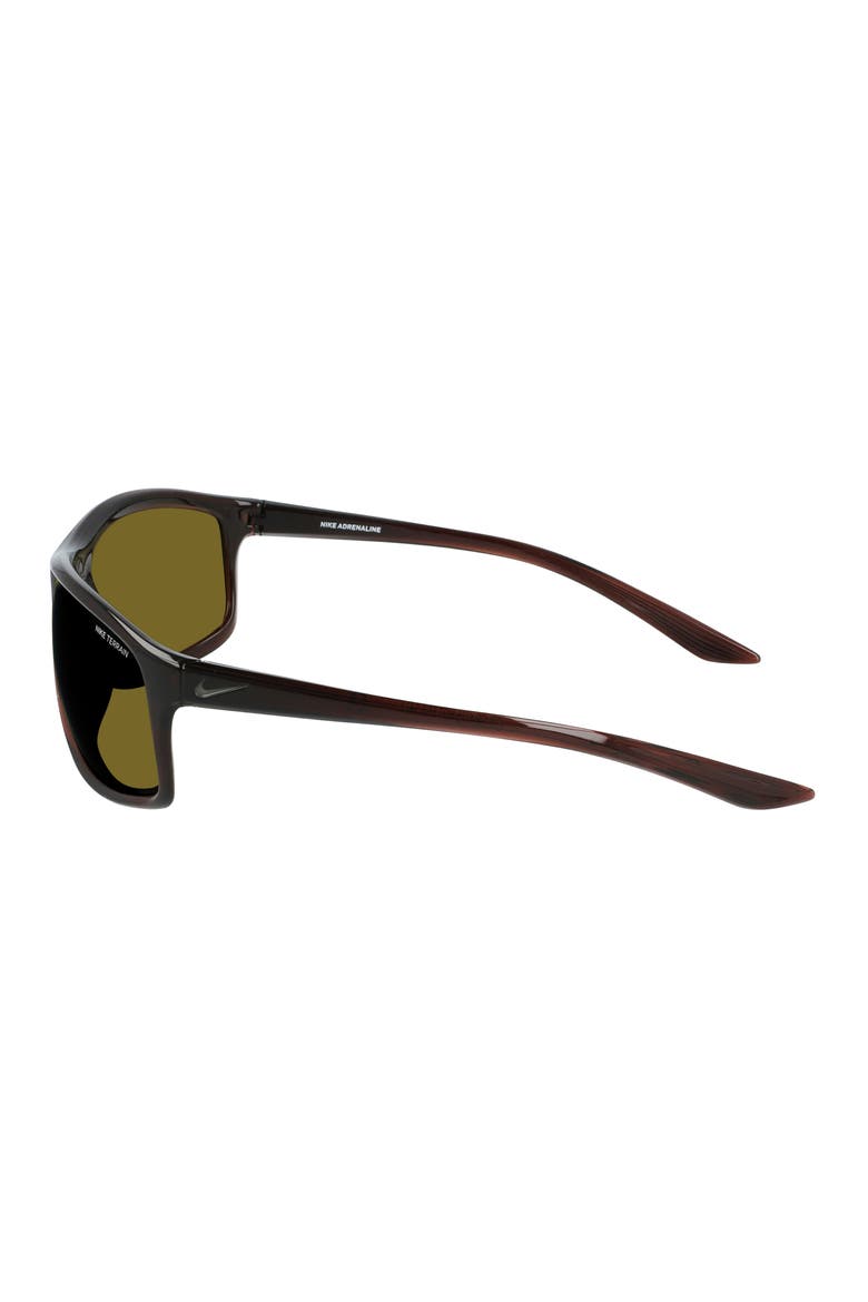 Adrenaline 66mm Rectangular Sunglasses, Alternate, color, BROWN