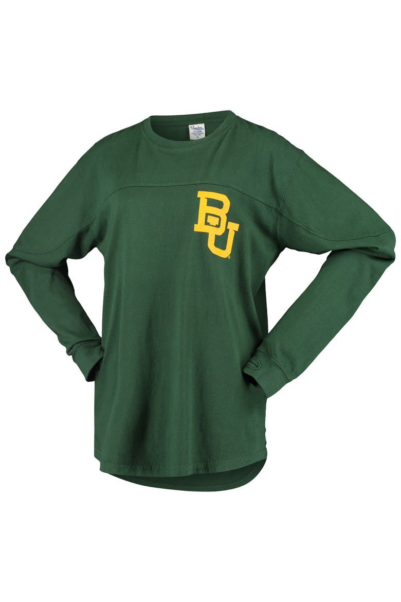 Women's Pressbox Green Baylor Bears Big Shirt Oversized Long Sleeve T-Shirt, Alternate, color, Green