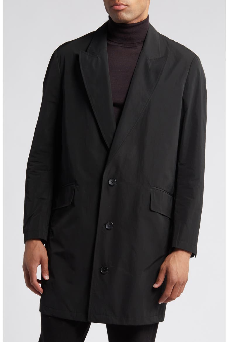 Fox Water Repellent Topcoat, Alternate, color, BLACK