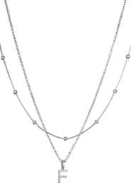 Adornia Initial Pendant Layered Chain Necklace