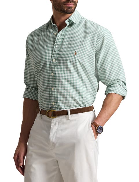 Big & Tall Oxford Check Sport Shirt