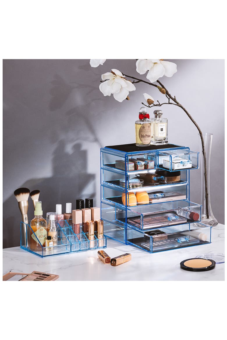 Makeup Storage Case Set, Alternate, color, BLUE
