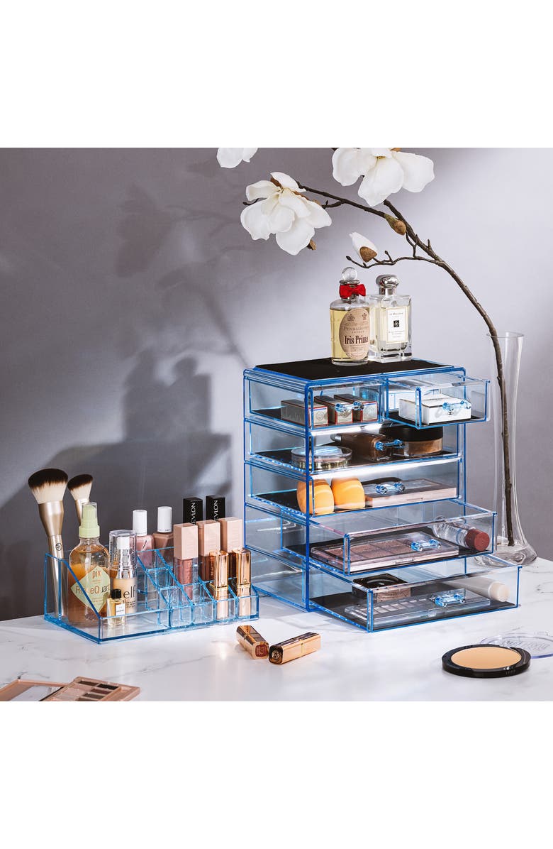 SORBUS Makeup Storage Case Set, Alternate, color, Blue