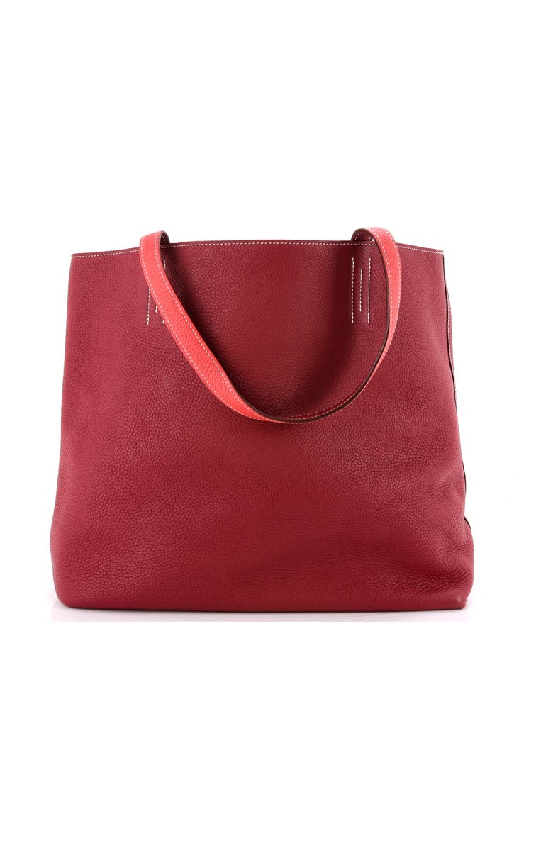 Pre-Owned Hermes Double Sens Tote Clemence 36, Alternate, color, Double Sens-Rose Jaipur/Rubis