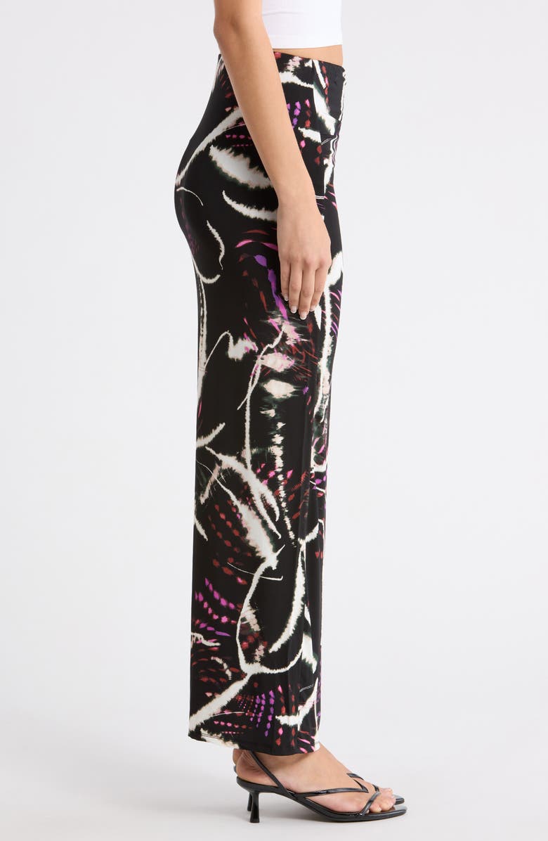 AFRM Aven Abstract Floral Print Maxi Skirt, Alternate, color, Night Daisy