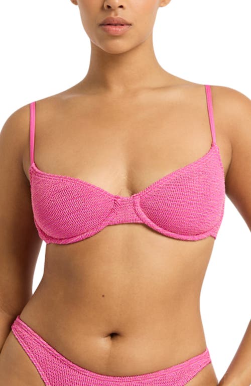 Bondeye Bond-eye Gracie Balconette Underwire Bikini Top In Wildberry Lurex