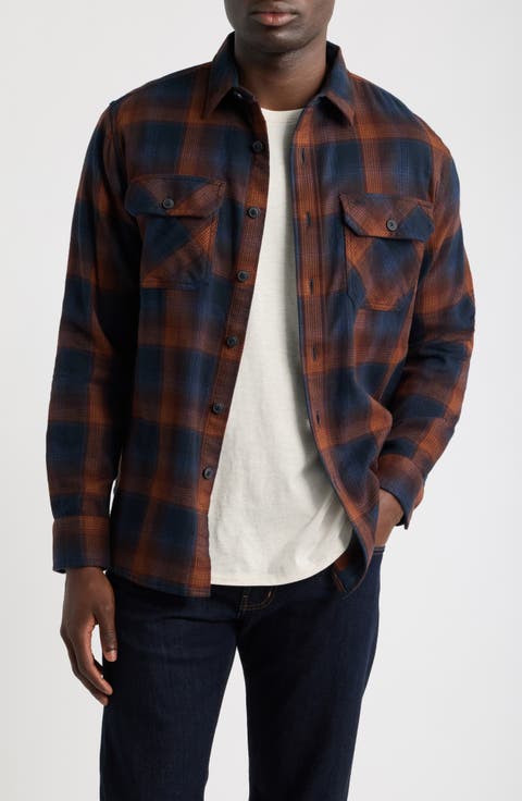 Burnside Plaid Cotton Flannel Shirt