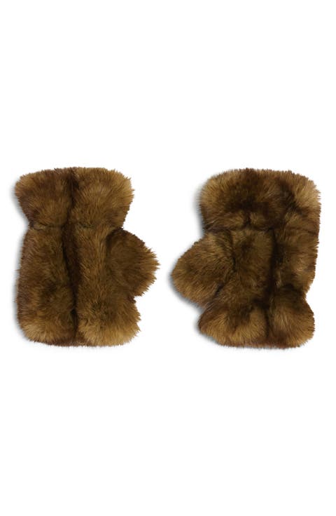 Ariel Pluche™ Faux Fur Fingerless Gloves