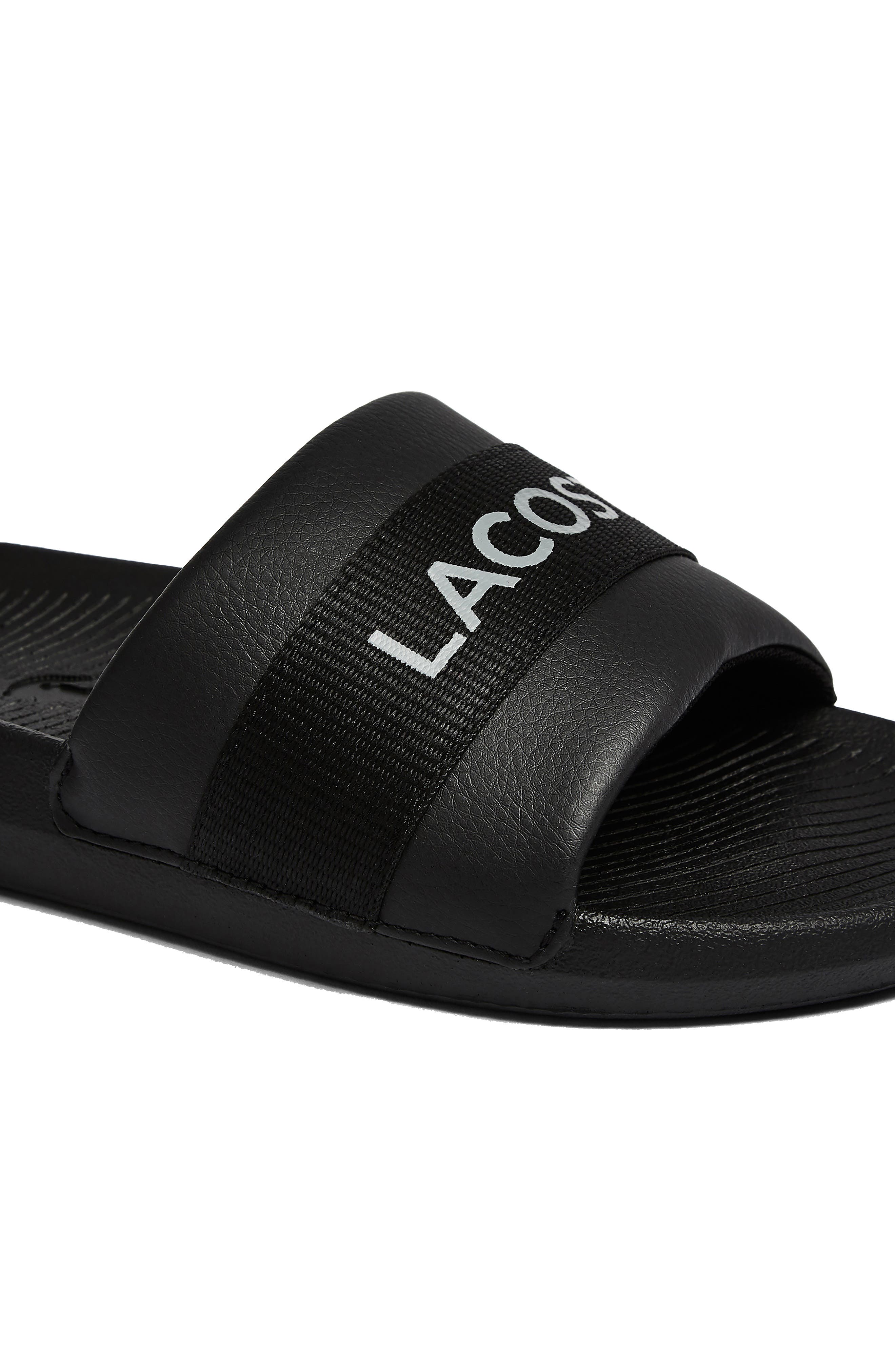 Lacoste Croco Water Resistant Slide Sandal, Alternate, color, 