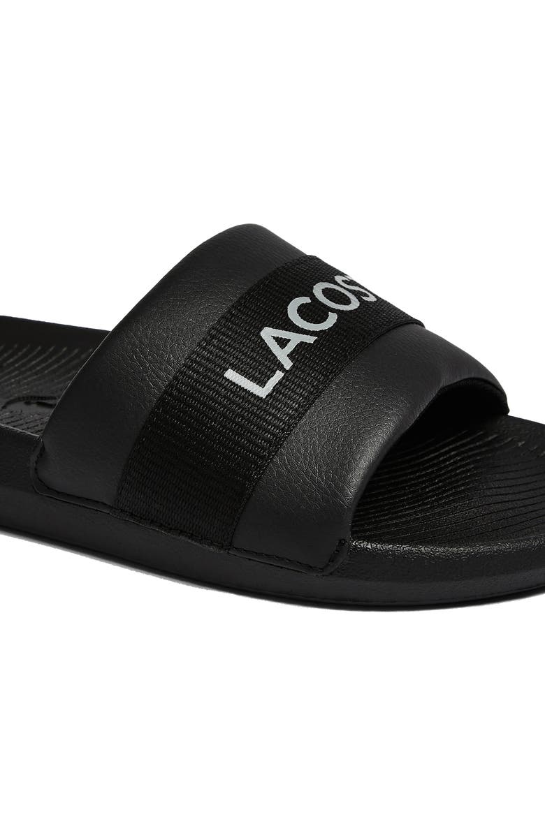 Lacoste Croco Water Resistant Slide Sandal, Alternate, color,