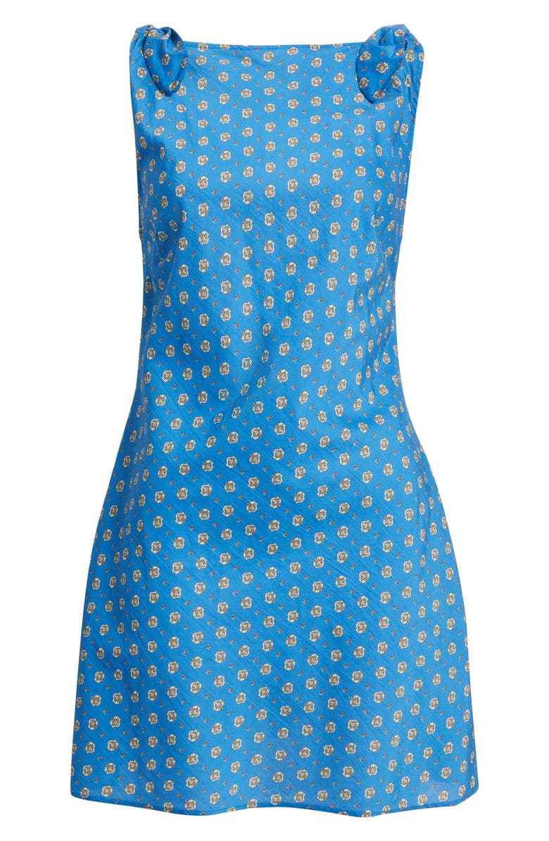 DÔEN Maltina Print Sleeveless Cotton & Silk Minidress, Alternate, color, Santorini Blue Cadiz Foulard