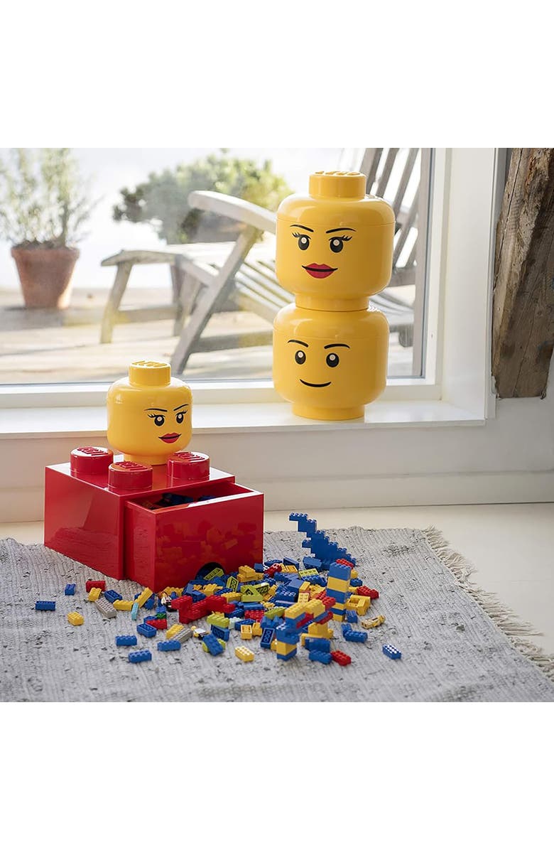 LEGO Storage Head Small Girl, Ages 3+, Alternate, color, Yellow