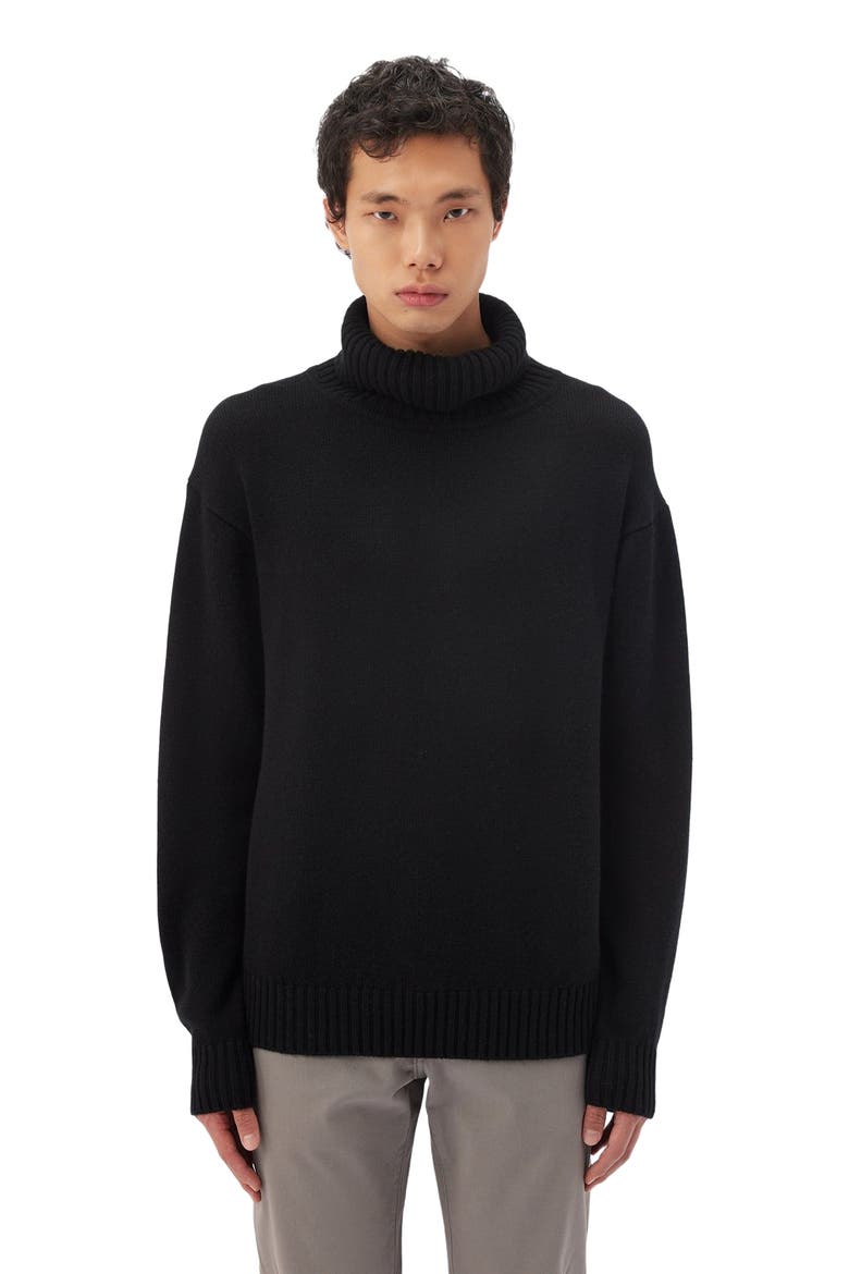 Men's Cashmere Turtleneck, Alternate, color, black