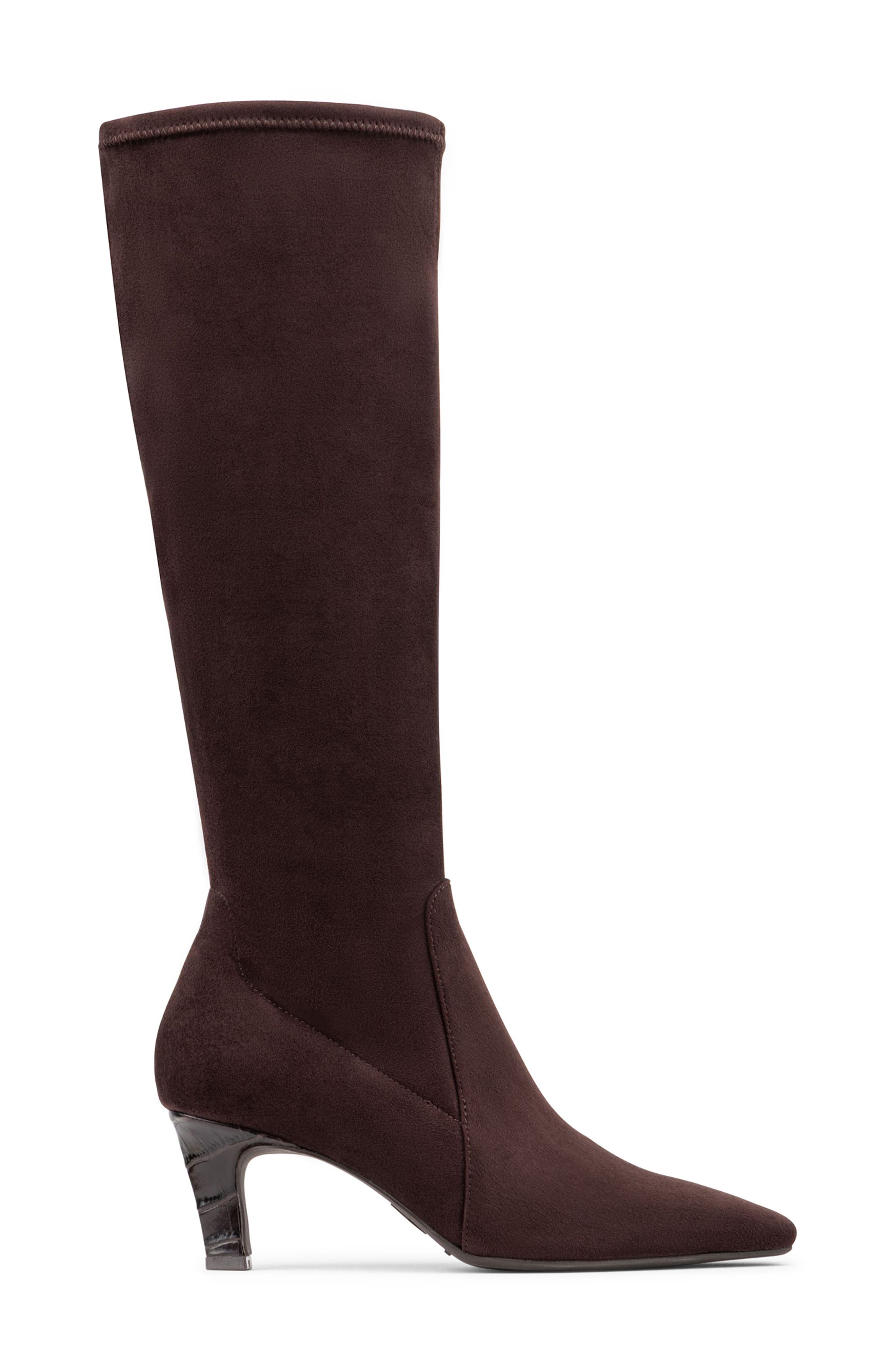 Donald Pliner Kitten Heel Knee High Boot, Alternate, color, Dark Brown