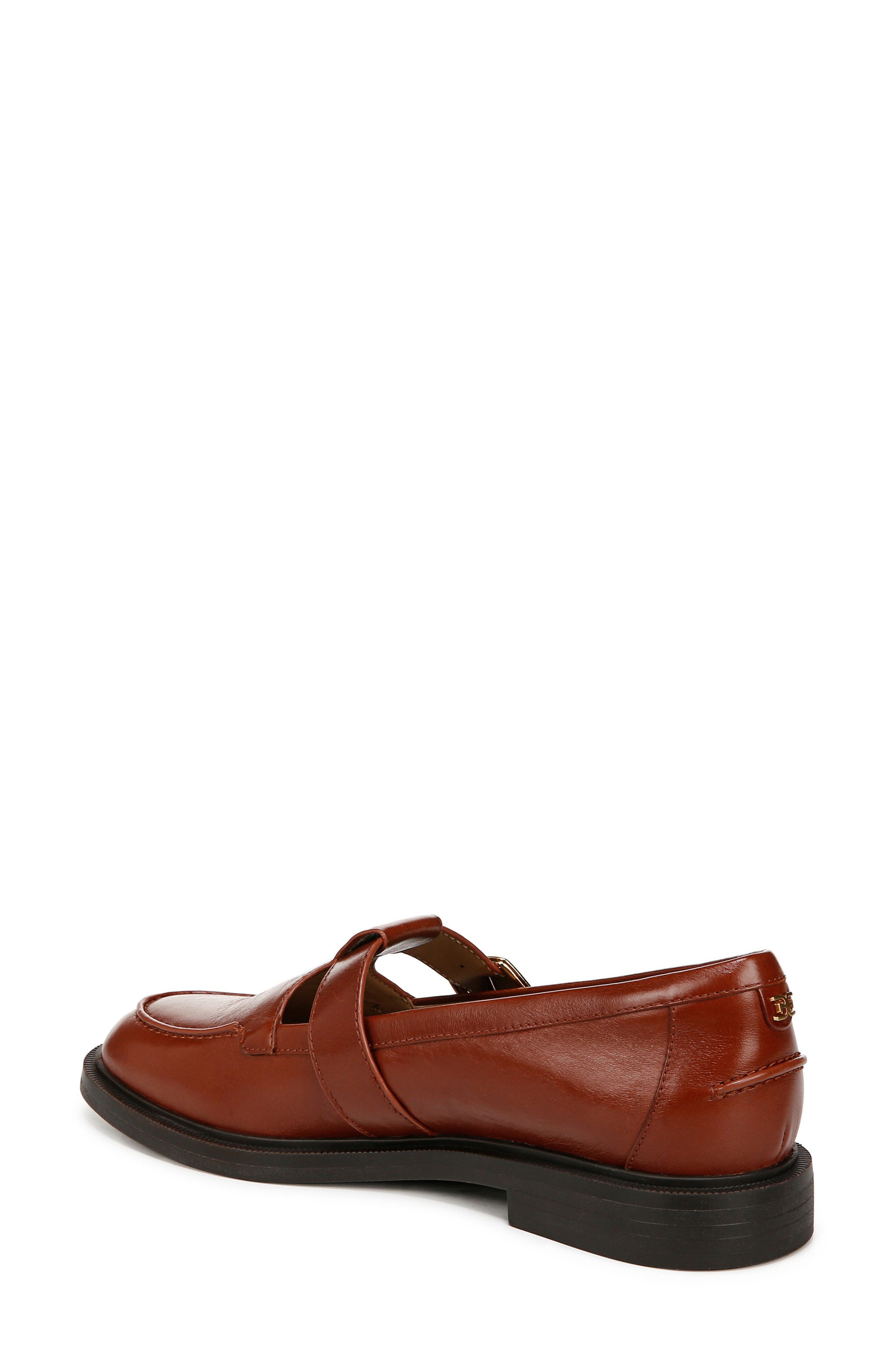 Elaina T-Strap Flat, Alternate, color, WARM CHESTNUT