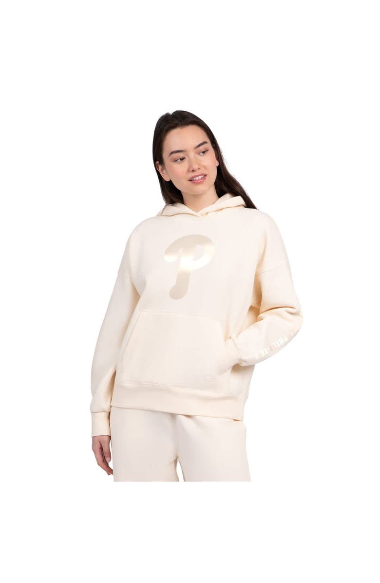 STARTER Women's Starter  Cream Philadelphia Phillies Pastel Relaxed Hoodie, Main, color, Cream