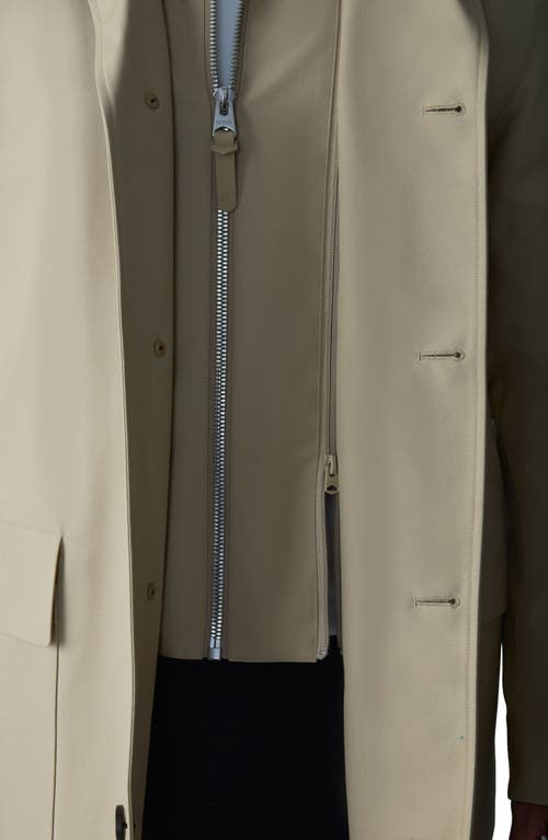 Mackage Mathias 3-in-1 Down Twill Balmacaan Coat In Light Camel