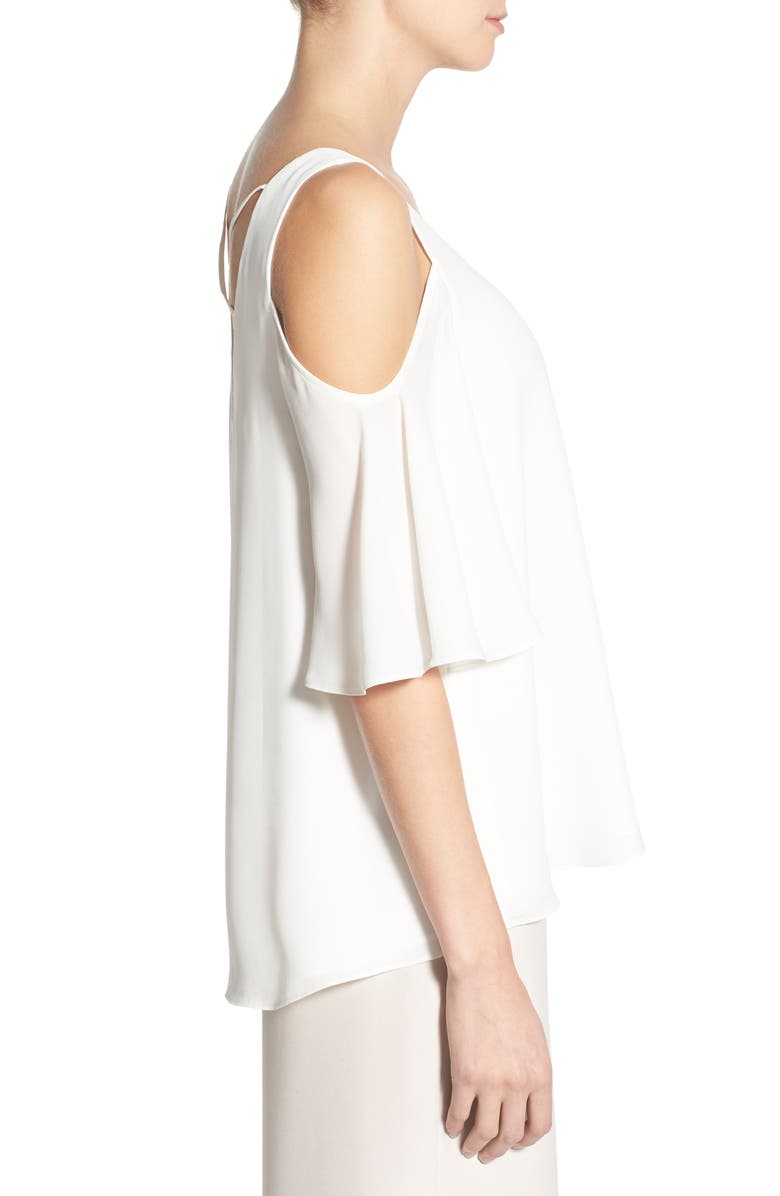 Chelsea28 Chiffon Cold Shoulder Top, Alternate, color,