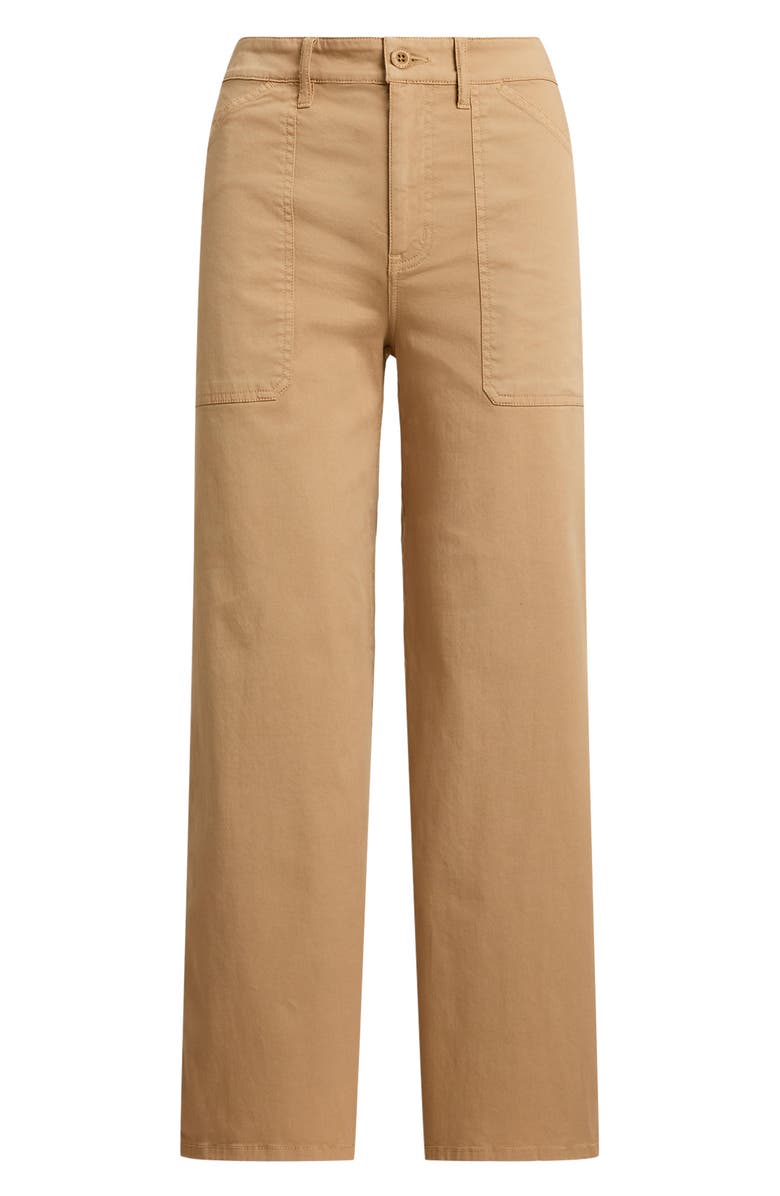Lauren Ralph Lauren Stretch Cotton Twill Crop Pants, Alternate, color, Tan