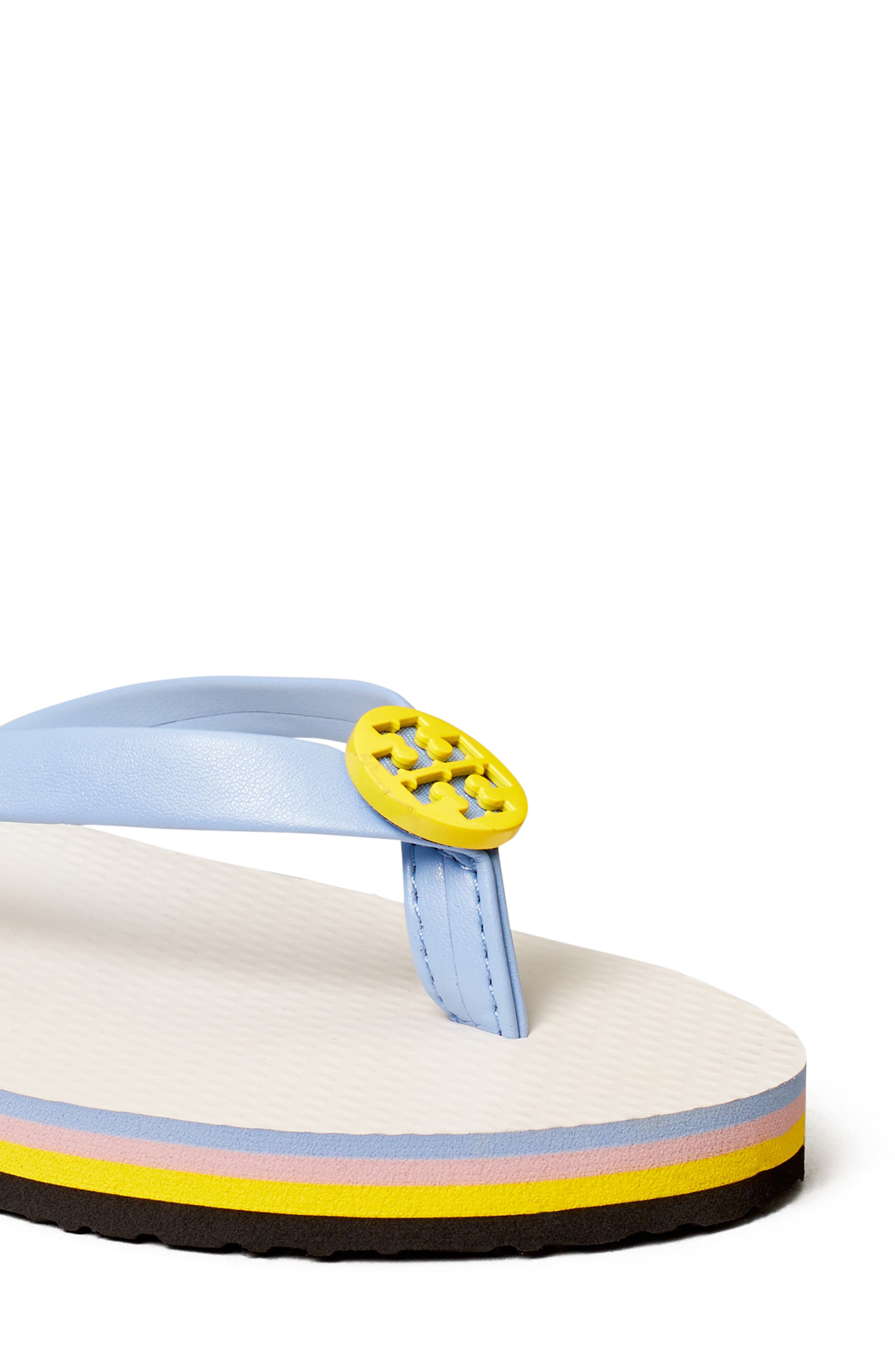 Minnie Flip Flop, Alternate, color, BLUE/ NEW IVORY/ PINK