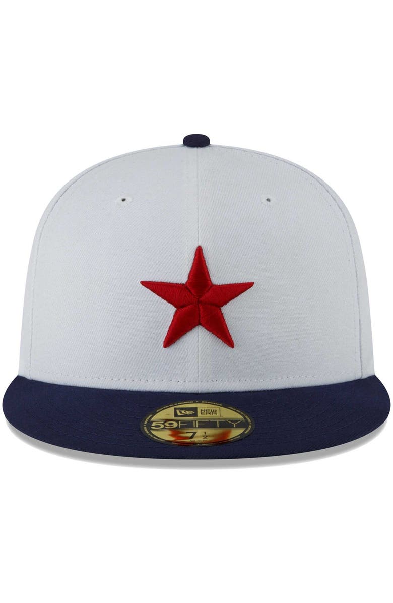 New Era Men's New Era White Detroit Stars Cooperstown Collection Turn Back The Clock 59FIFTY Fitted Hat, Alternate, color, White