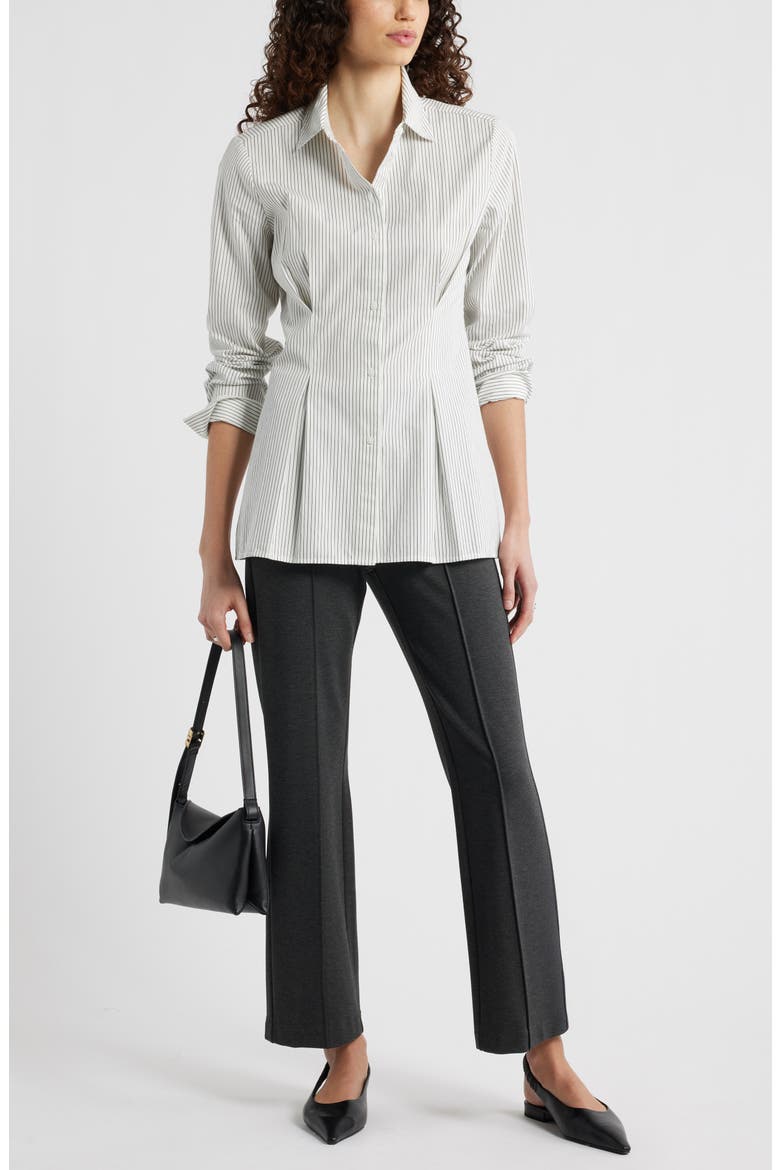 Pull-On Ponte Trousers, Alternate, color, GREY HEATHER