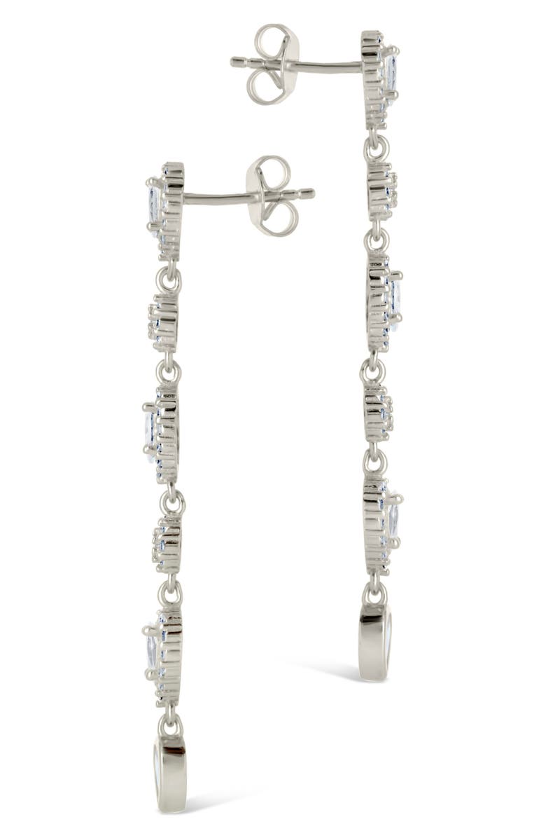 Sterling Forever Elowen CZ Link Drop Earrings, Alternate, color,