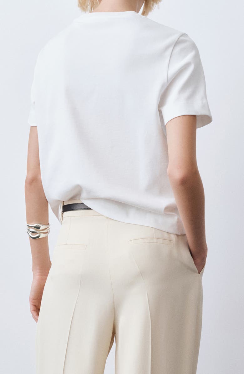 MANGO Cotton T-Shirt, Alternate, color, White