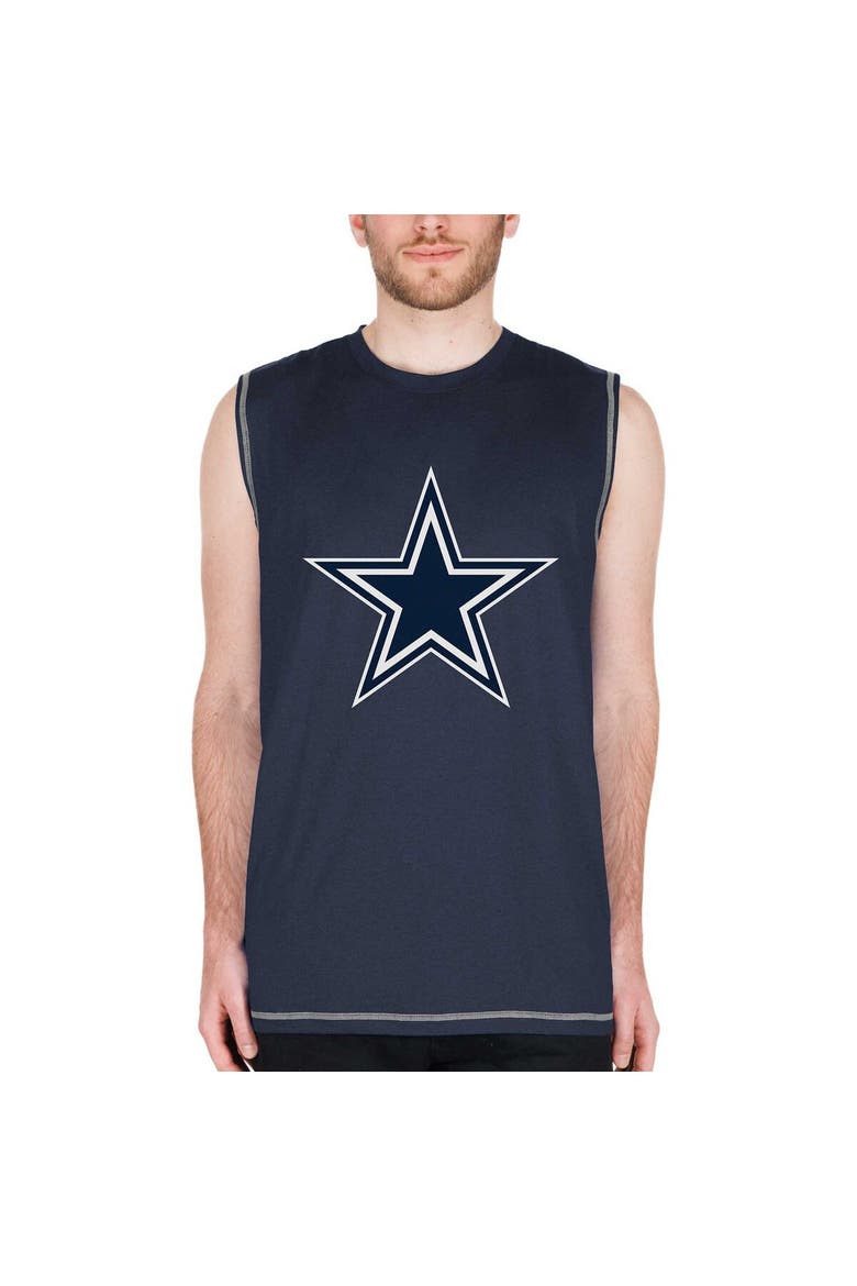 Men's New Era Navy Dallas Cowboys Muscle Tank Top, Main, color, Navy