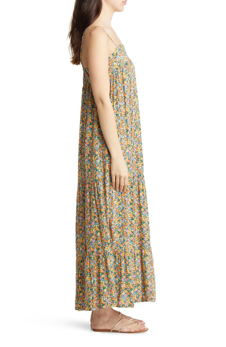 Rip Curl Afterglow Ditsy Floral Tiered Maxi Sundress, Alternate, color, 