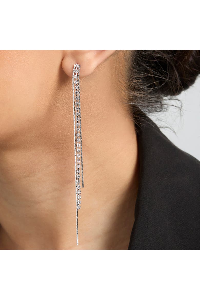 Chain Fringe Drop Earrings, Alternate, color, Silver