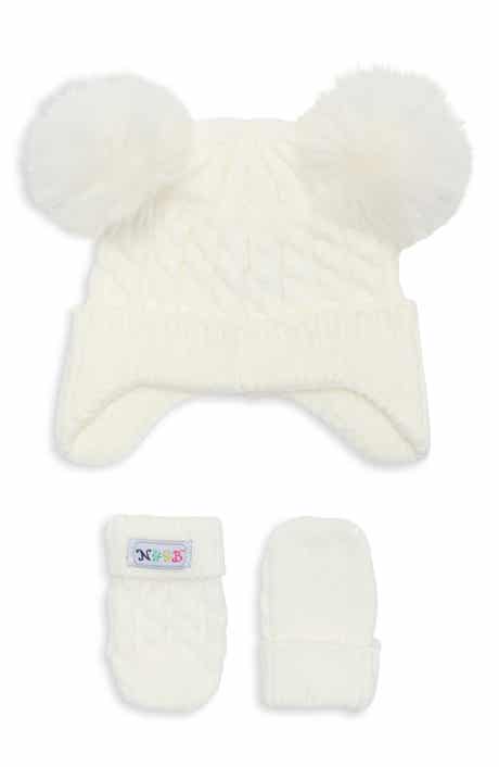 Double Pom Hat & Mittens Set