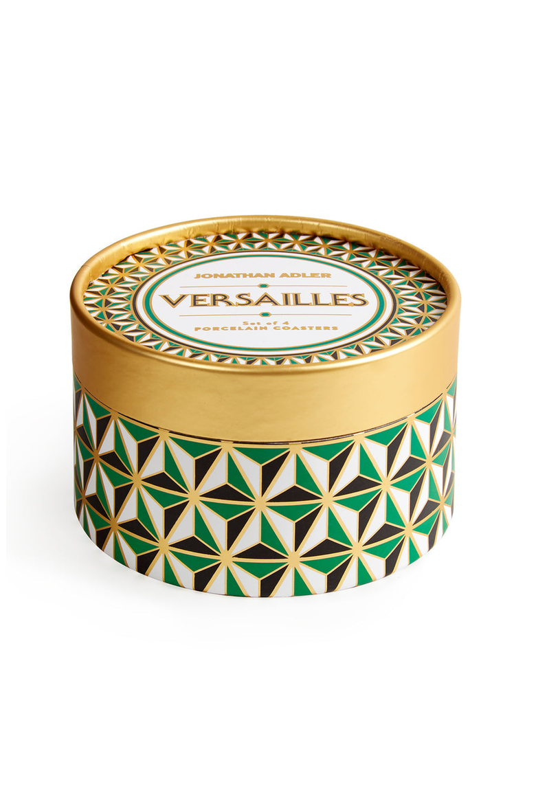 Versailles Coaster Set, Alternate, color, Purple / Green / Red / Blue