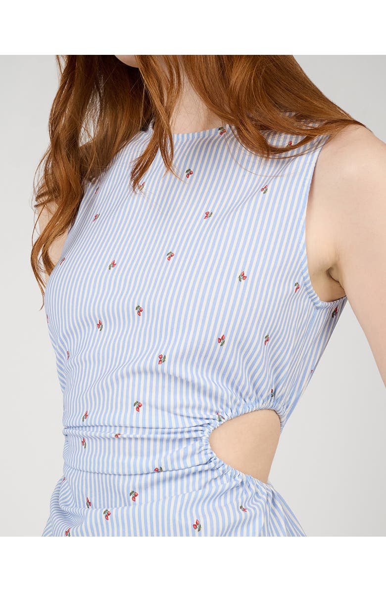 WeWoreWhat Cut Out Mini Dress, Alternate, color, Sky Multi