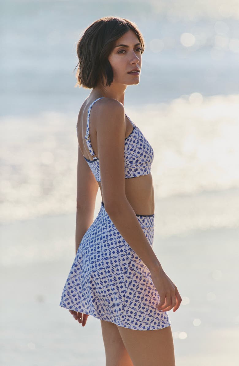 Hermoza Madison Swim Skirt, Alternate, color, Santorini Dots