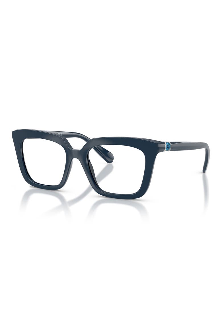 51mm Square optical glasses, Alternate, color, BLUE/ DEMO LENS