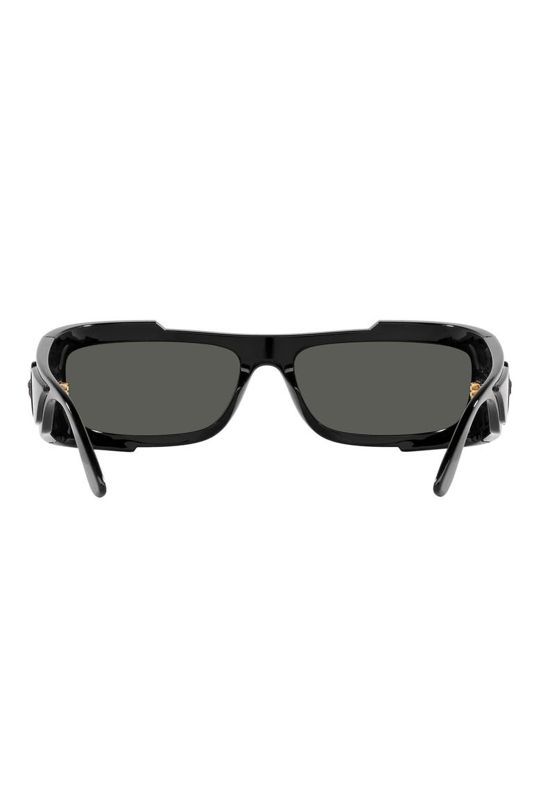 67mm Rectangular Sunglasses, Alternate, color, BLACK
