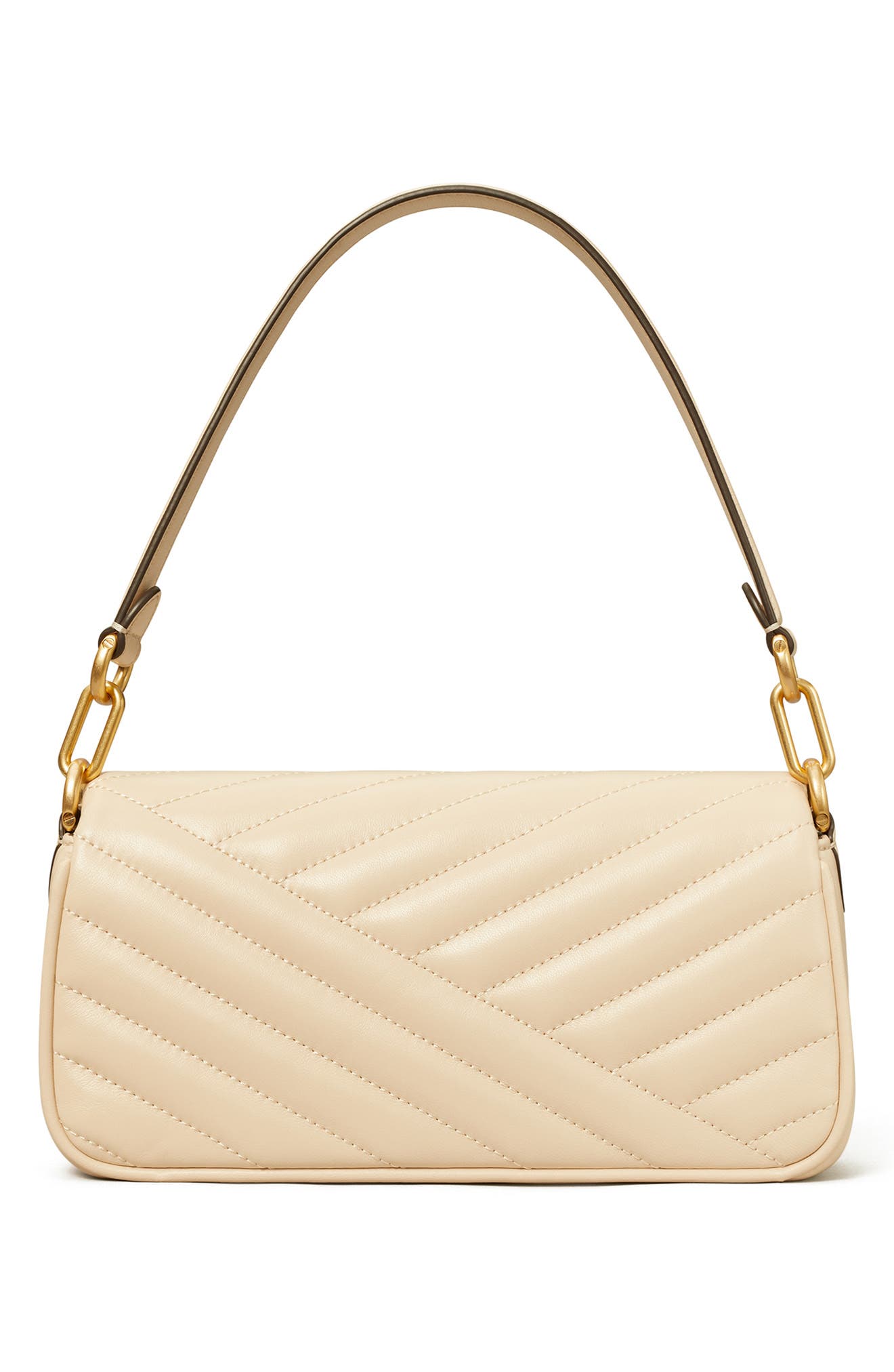 Kira Chevron Shoulder Bag, Alternate, color, NEW CREAM
