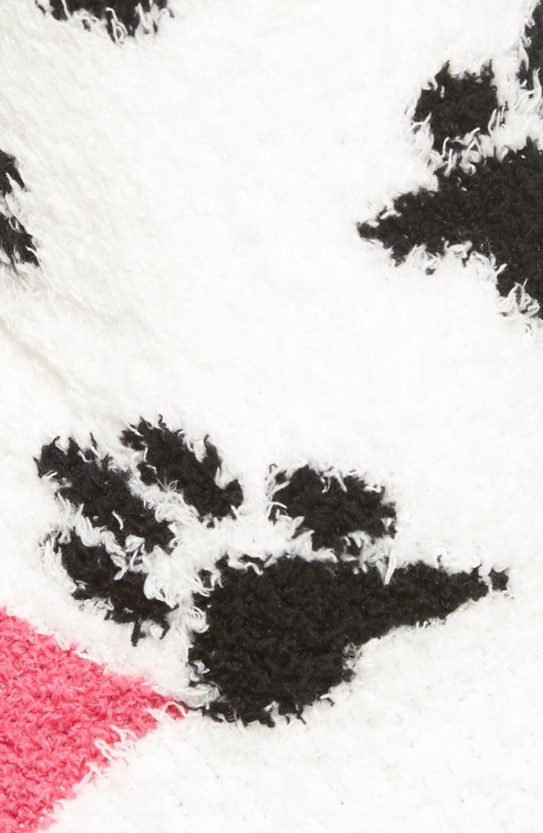 PJ Salvage 'Cozy Plush Paw Print' Crew Socks, Alternate, color, 