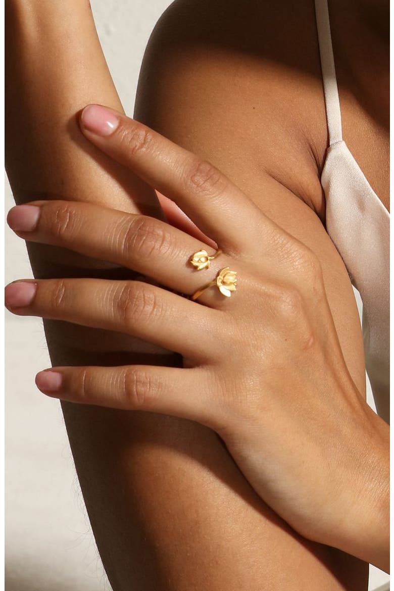 Open to Possibilities Double Lotus Ring, Alternate, color, Gold
