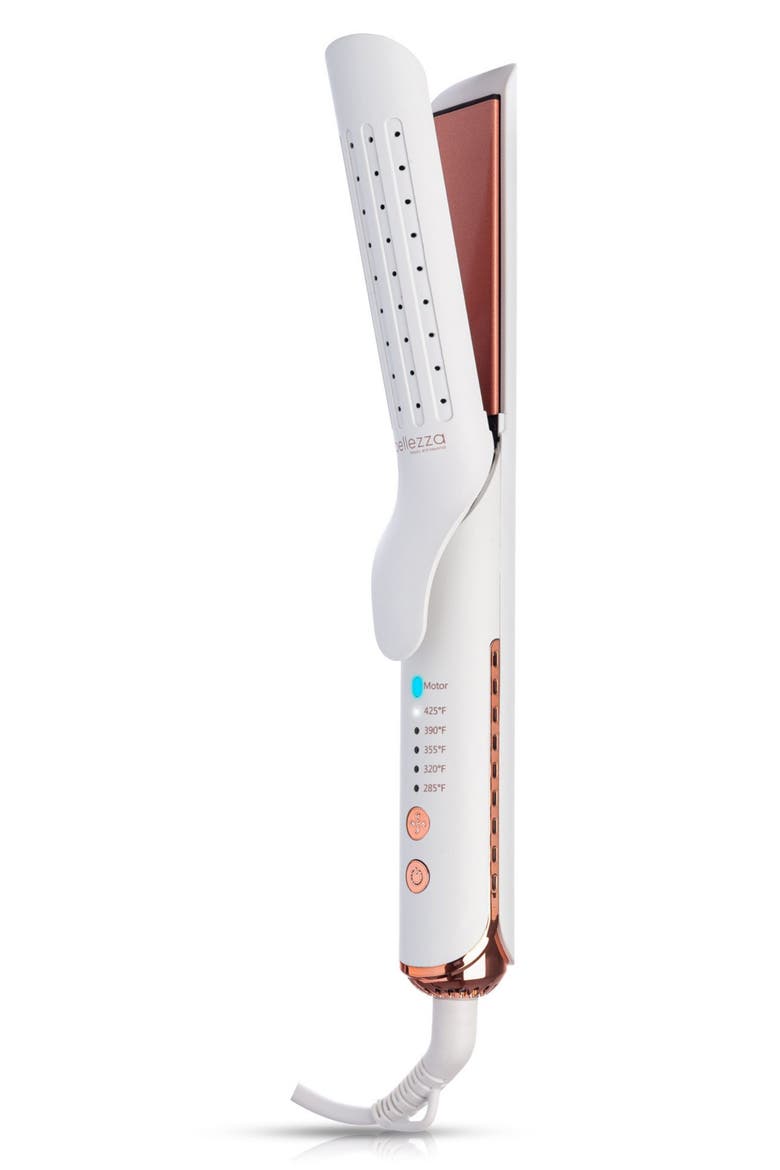 Airglider 2-in-1 Cool Air Flat Iron/Curler, Alternate, color, WHITE/ PINK ROSE