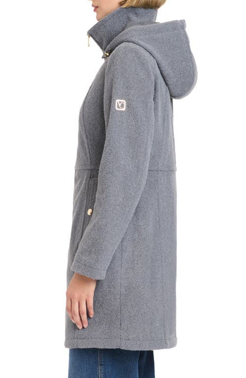Vince Camuto Walking Coat With Removable Hood In Gray