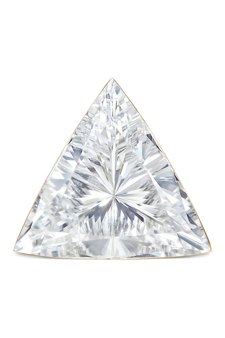 Diamond Triangle Single Stud Earring, Alternate, color, YELLOW GOLD